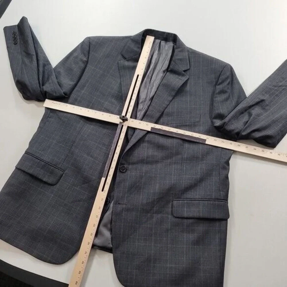 LRL Ralph Lauren Sport Coat Mens 50R Charcoal Plaid Classic‎ Blazer $295 NEW